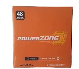 PowerZone AUC-PZ-48PZTX50 5 Ah Battery for Two Wheelers with 24+24= 48 months warranty