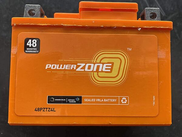 PZ-48PZTZ4L 4 Ah Battery for Two Wheelers with 24+24= 48 months warranty