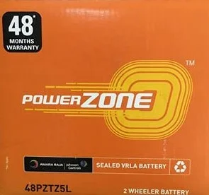 PowerZone AUC-PZ-48PZTZ5L 5 Ah Battery for Two Wheelers with 24+24= 48 months warranty